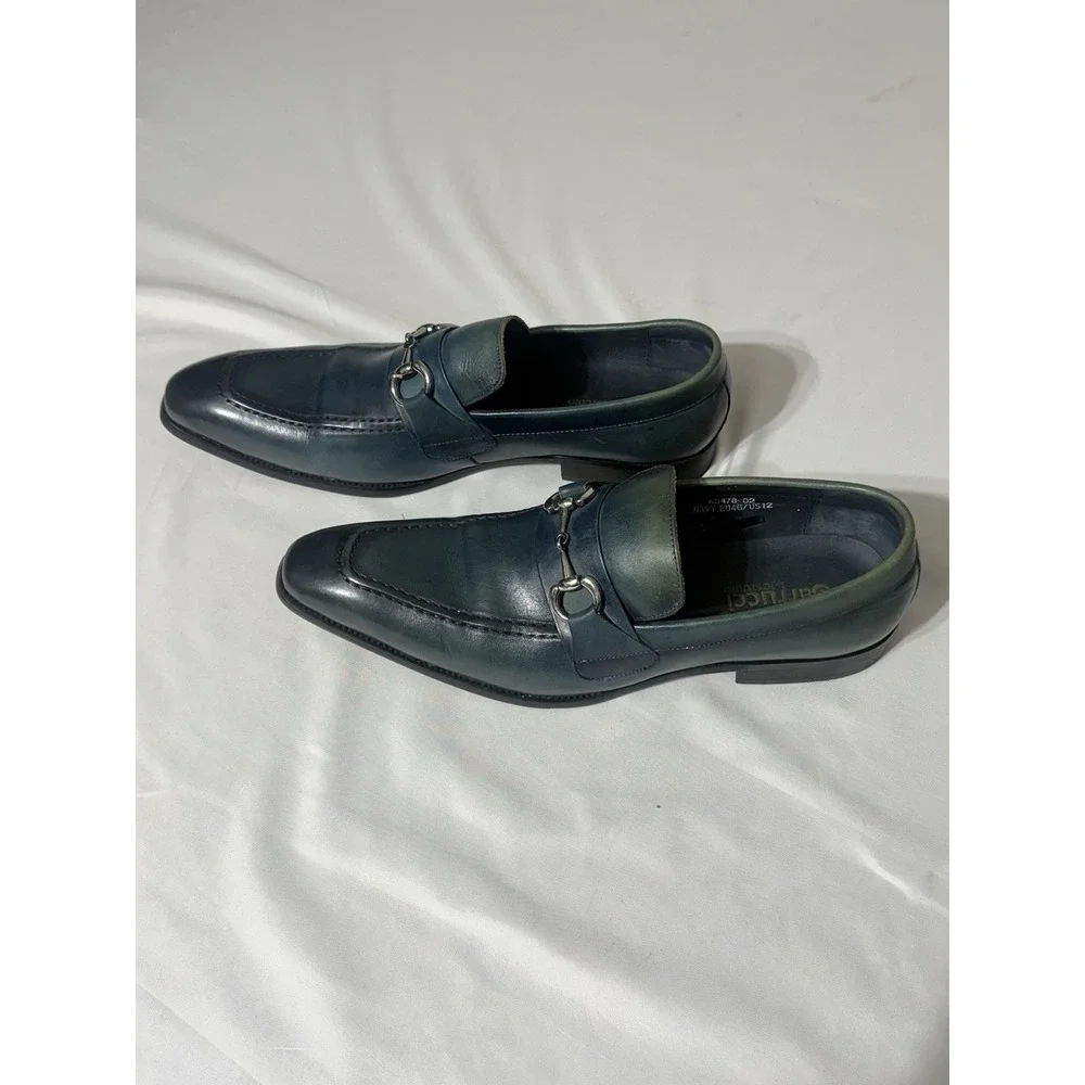 Carrucci Blue/Green Horsebit Buckle Loafer KS4/8-02 Size 12